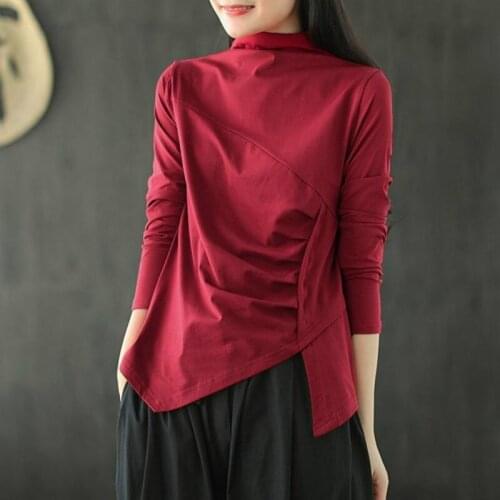 Korean Style Autumn Round Neck T Shirt Women 2021 Winter Thick Tshirt Female Long Sleeve T-Shirt Warm Soft Tee Shirt Femme Y86