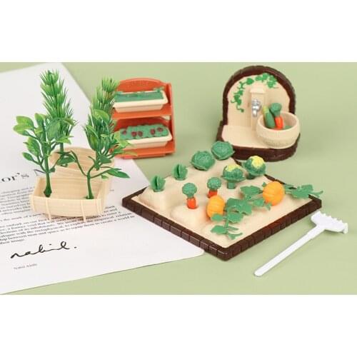 1 Set 1/6 and 1/12 Doll House Mini Garden Childrens Birthday Family Forest Picnic Scene Toy