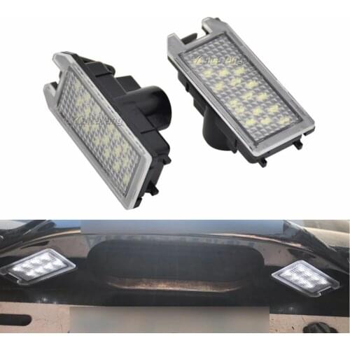 2Pcs White LED license Number Plate Light For Jeep Compass Patriot 2014-2017 Grand Cherokee 2014-2020