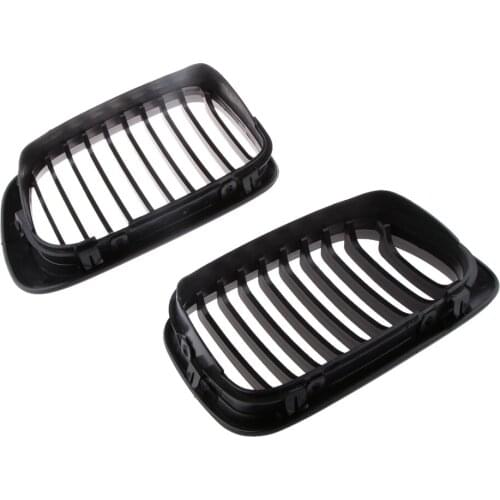 2pcs Replacement Grill Grille For BMW 3 Series E46 Couple 2-Door 99-02 Black