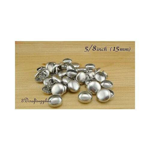 25 sets of cover buttons 5/8 inch (15mm) Size 24 Self cover buttons Wire back