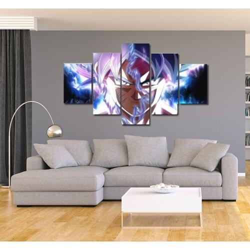 Dragon Ball 5 Piece Modular Picture Canvas Painting Prints Figure Saiyan Guko Art Poster Home Bedroom Wall Decoration Cuadros