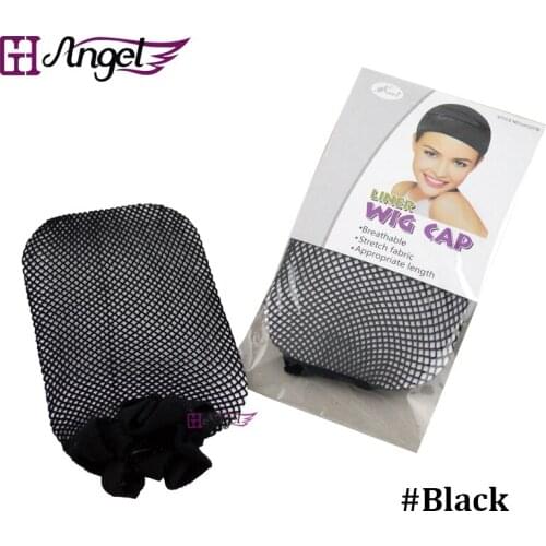 Angels 12pcs Wig Cap for Making Wigs High Stretchable Elastic Fishnet Wig Cap Hair Net Nylon Snood Mesh Weaving Hair Weft Tools