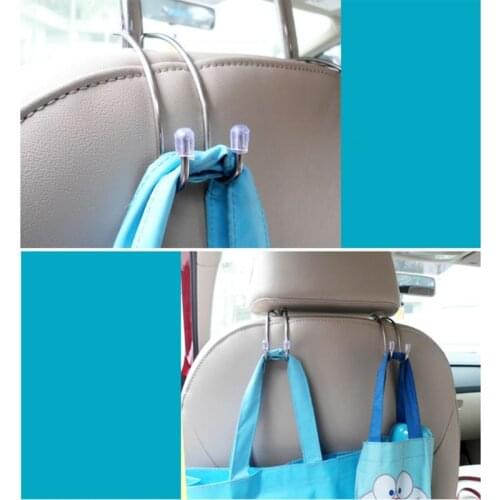 Car Clips Automotive Metal Seat Hook Auto Headrest Hanger Bag Holder For Storage Auto Fastener Drop Ship No23