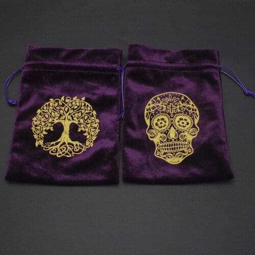 DROPSHIP Velvet Tarot Storage Bag Board Games Tarot Card Embroidery Drawstring Package Deck Tarot Cards Container Bags Game