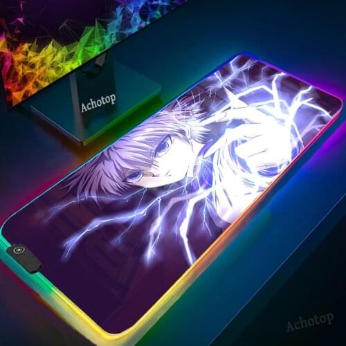 RGB Hunter X Hunter Anime Large Mouse Pad Computer Mousepad Tapis De Souris for Gamer Office PC Desk Mat XXL Mause Pad Carpet