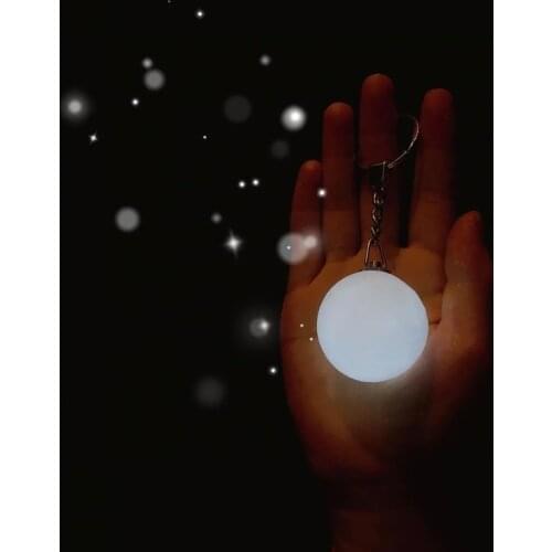 Portable 3D Planet Keyring Moon Light Keychain Decoration Night Lamp PLA Ball Key Chain for Child Creative Gifts Night Lights