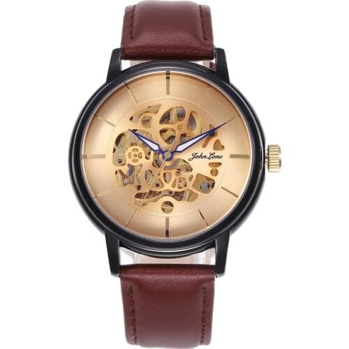2021 Fashion Skeleton men Mechanical Watch Luxury Brand Leather men Automatic Watch men relogio feminino