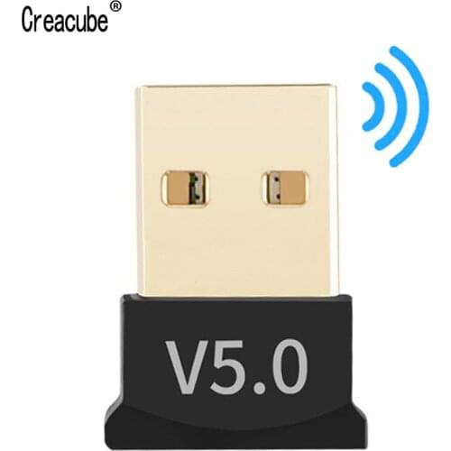Creacube USB Bluetooth 5.0 Adapter Transmitter Bluetooth Receiver Audio Bluetooth Dongle Wireless USB Adapter for PC Laptop