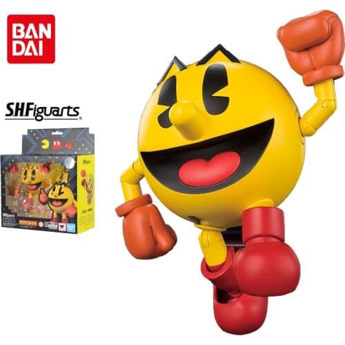 Bandai Genuine S.H.Figuarts Simple Style Heroic Action 40th Anniversary Edition Pac-Man Namco Joints Movable Action Figure Toys