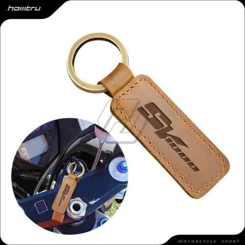 Motorcycle Cowhide Keychain Key Ring Fits for Suzuki SV1000 SV1000S Key