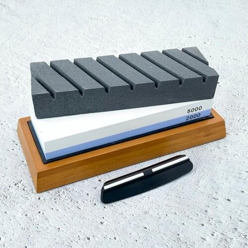 Correction Stone Set Double-sided Sharpening Stone Base Angle Guide Grinding Whetstone Apex Egde Blade Kitchen Knife Sharpener