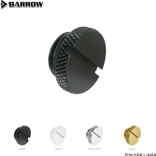 Barrow G1/4'' Plug Brass Sealing Lock Cooler Plug use Coin to Manual Tightening Computer Water Cooling Accessories Fitting