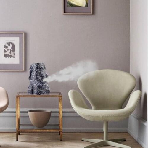 Moai Statue Humidifier Personal Portable Cool Mist 220ml Air Diffuser for Office Bedroom Use