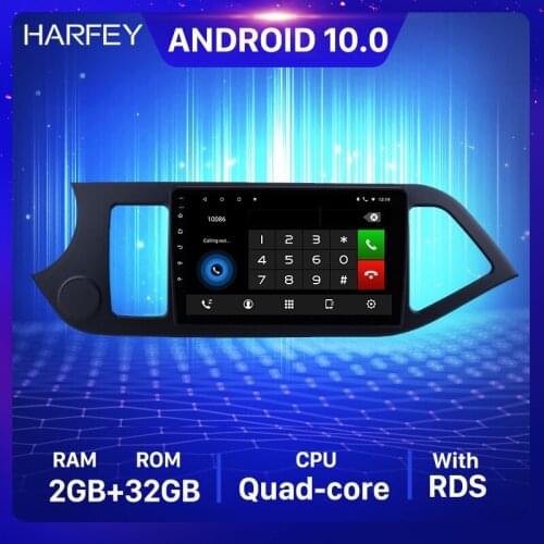 Harfey 2Din Android 10.0 9 inch Car GPS Multimedia Player Radio for 2011 2012 2013 2014 KIA PICANTO Morning
