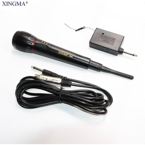 XINGMA AK-308G Professional Dynamic Microphone Wireless And Wired Handheld Metal Microphone With Wireless Receiver For Karaoke