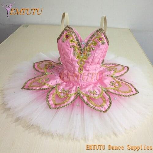 Sleeping Beauty Adult Pink Professional Ballet Tutus Ombre Pink White Professional Ballet Costume Dress Sugar Plum Fairy Tutu