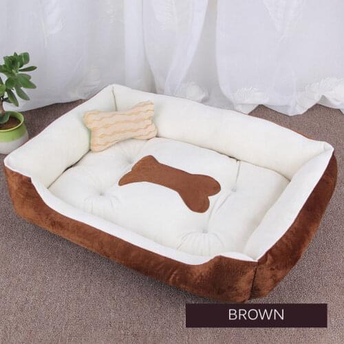 Dog Bed Warming Kennel Washable Pet Floppy Extra Comfy Plush Rim Cushion and Nonslip Bottom All Size Dog House
