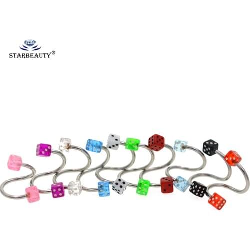 Starbeauty 2Pcs Mix Color Stainless Steel Fashion Body Jewelry Flexo Helix Cartilage Ring Body Piercing Earrings