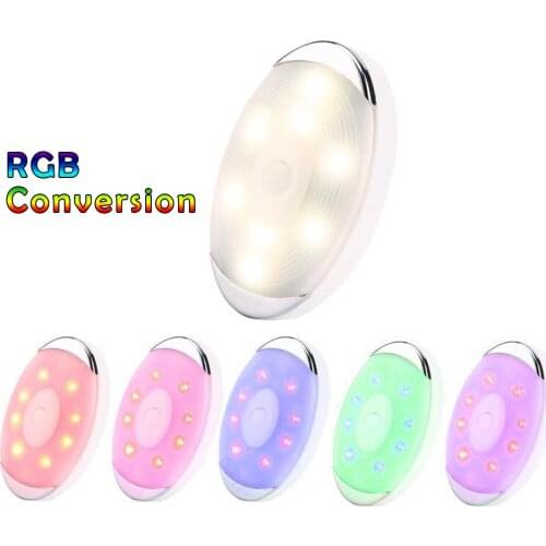 PIR Motion Sensor LED Puck Lights Battery Under Cabinet Night Lamp Stairs Closet/Wardrobe Lighting Warm White Kitchen Lights