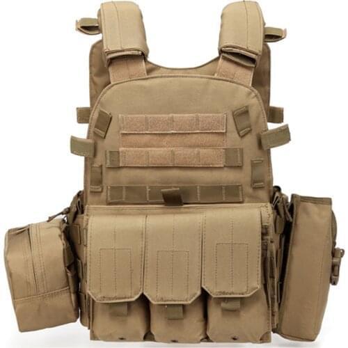 Tactical 6094 Vest Molle 600D Nylon Body Armor Hunting Plate Carrier Airsoft M4 Pouch Combat Gear Multicam