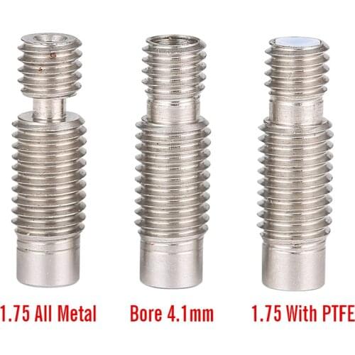 3D Printer E3D V6 Heat Break Hotend Throat For 1.75/4.1mm All-Metal / with PTFE, Stainless Steel Remote Feeding Tube Pipes