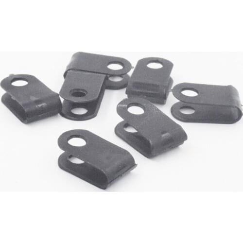 50x Black Nylon U shape 1/8inch Cable Clamp Clip UV Resistant Wire Electrical Hose Loop Fixer Plastic cord Ties organizer holder