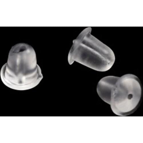 200/400 Pcs Silicone Earring Plug Bullet Stopper Rubber Ear Plugging Jewelry Accessories Jewelry Findings Components