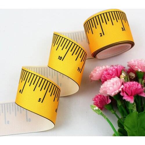 Yellow ruler grosgrain ribbon blue ribbon DIY Hair Bow sewing supplies 9mm 16mm 22mm 25mm 38mm 57mm 75mm