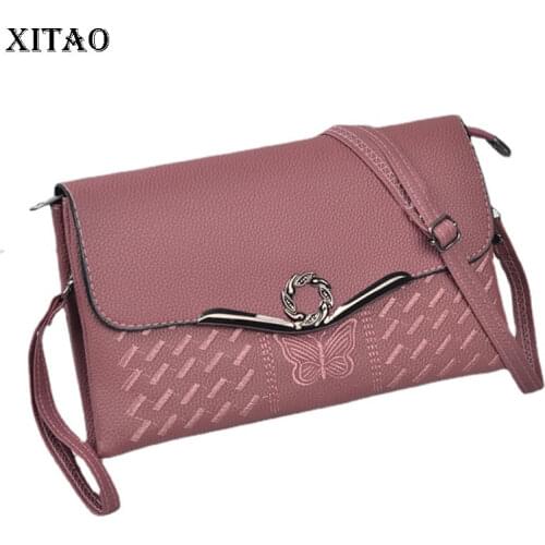XITAO Fashion Women Mini Shoulder Bag Embroidery Pu Simplicity Envelope Handbags Shoulder 2021 New Temperament All-match WMD1929