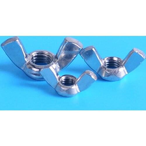 10PCS/Lot M4 M5 M6 M8 Wing Nuts 304 Stainless steel Fasteners Parts Butterfly Nut Hand moer Vlinder Moer Ingots Vleugelmoeren