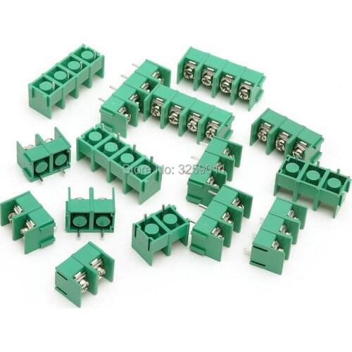 250PCS 2Pin Screw Terminal Block Connector 300V 20A 8.5mm KF8500-8.5-2P/3p /4p Green Copper PCB Assortment Kit
