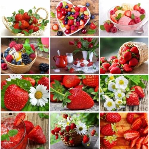 Diamond Painting Full Square Fruit Diamond Embroidery Pictures Of Rhinestones DIY Cross Stitch Landscape Beaded Art