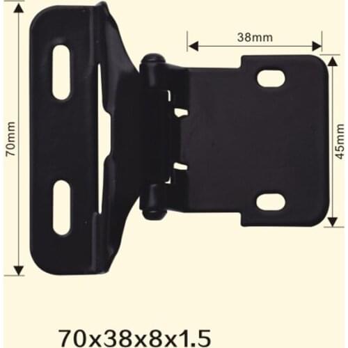 Freeshipping 70*38*8*1.5mm American Iron Metal Hinge Sewing Machine Folding Table Furniture Flip Tray Hinges Big Door Hinges