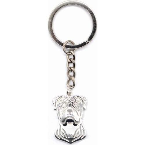 Lovers' American Bulldog Key Chains Women' Metal Animal Key Chains