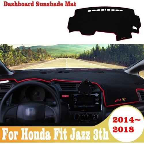 For Honda Fit Jazz 3th 2014 2015 2016 2017 2018 Car Dashboard Covers Mat Shade Cushion Pad Carpets Accessorie