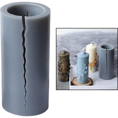 Candle Molds,Cylinder Shape Rose Flower Carved Silicone Candle Molds for Making DIY Wedding Art Candles,Bath Bomb, Soap