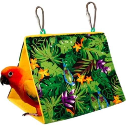 Summer Shade Birdhouse Hammock Bird Nest Hammock Hanging Cave Sun Shelter Hut Tent Bird Cage Toy