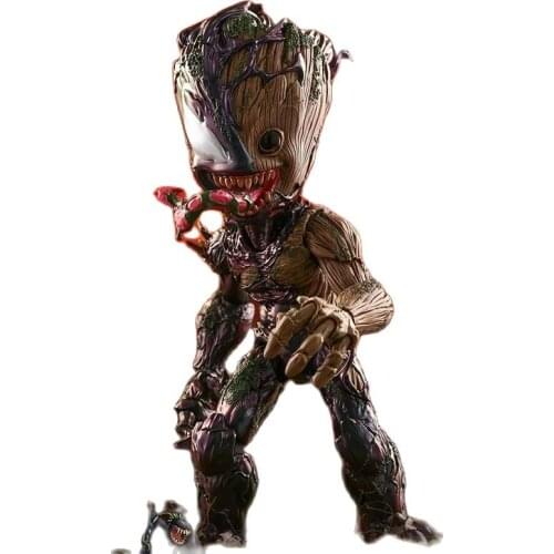 LMS014 1/1 Venomized Groot Figure Model 25cm Tree Action Doll for Boys Gifts In Stock
