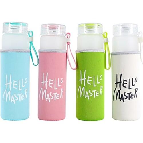 Korean Creativity Glass Water Bottles Kids Sports Bottle For Drinking Sports Bottles Cute Crystal Gym Botella De Agua Shaker U22