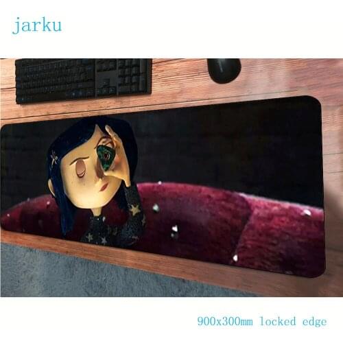 Coraline mouse pad 900x300mm mats locrkand Computer mouse mat gaming accessories High-end large mousepad keyboard games pc gamer