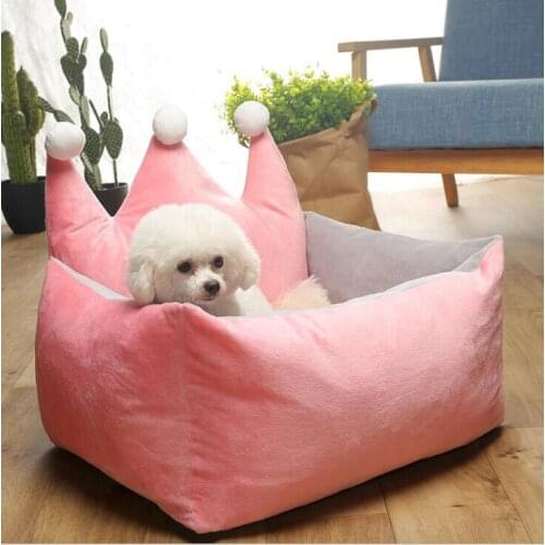 Princess Pet Dog Bed House Soft PP Cotton Beds Nest Breathable Lounger Bench Dogs Kennels Bed for Puppy Cat Dog Bed Sofa
