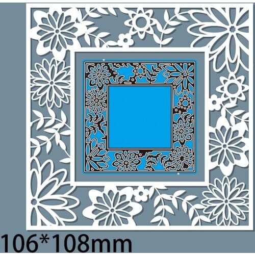 106*108 mm Hollow Flower Laser Grid Cutting Metal Dies New Stencils DIY Scrap booking Paper Cards Craft Making Craft Decoration