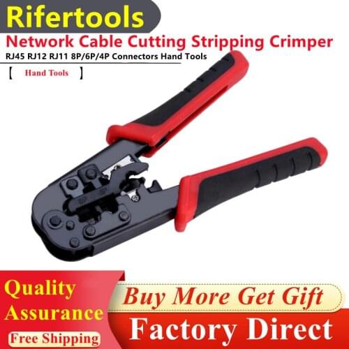 Wholesale Multifunction Network Cable Cutting Stripping Crimper Crimping Pliers RJ45 RJ12 RJ11 8P/6P/4P Connectors Hand Tools
