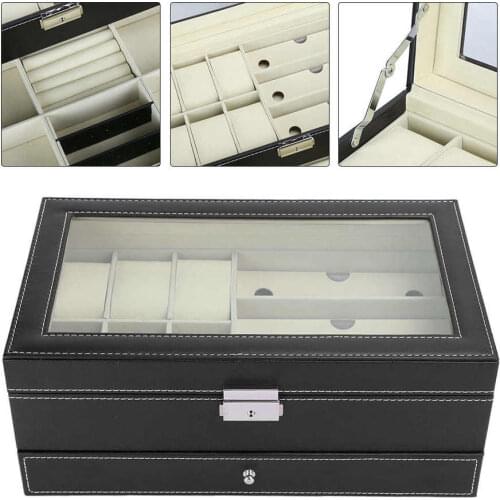 Multi-Functional Portable Watch Display Case Wristwatch Jewelry Glasses Storage Box Organizer New