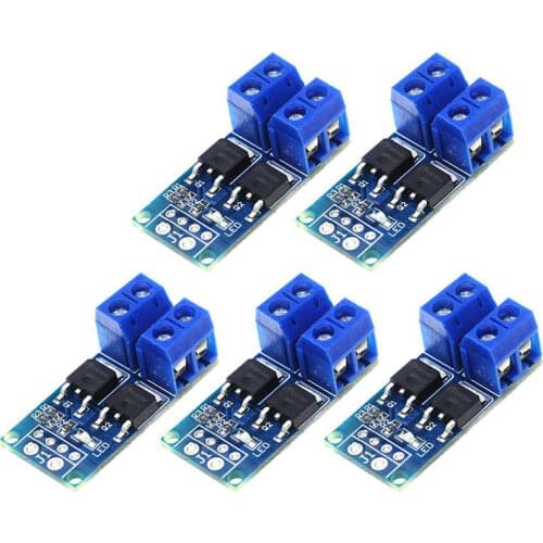 15A MOS Trigger Switch Driver Module FET PWM Regulator High Power Electronic Switch Control Board (5 Pieces)