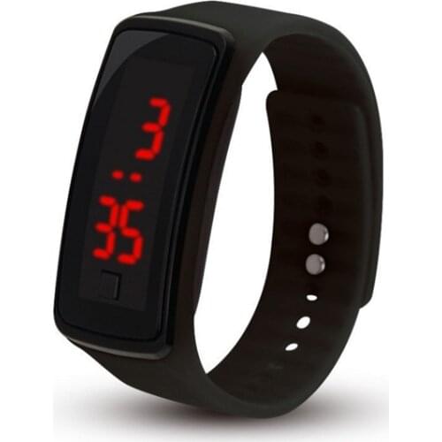 Men Women Casual Sports Bracelet Watches LED Electronic Digital Candy Color Silicone Wrist Watch Outdoor Fitness Equipment