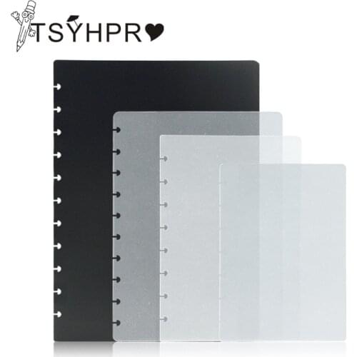 Junior/Letter/A5/A4 PP Notebook Covers with Mushroom Holes for DIY Daily Planner Schedule Loose Leaf Paper Cover A1909-043