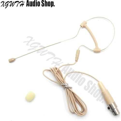 Single Ear Hook Omni-directional Condenser Headworn Headset Microphone for Shure Wireless Beltpack Transmitter System for Stage