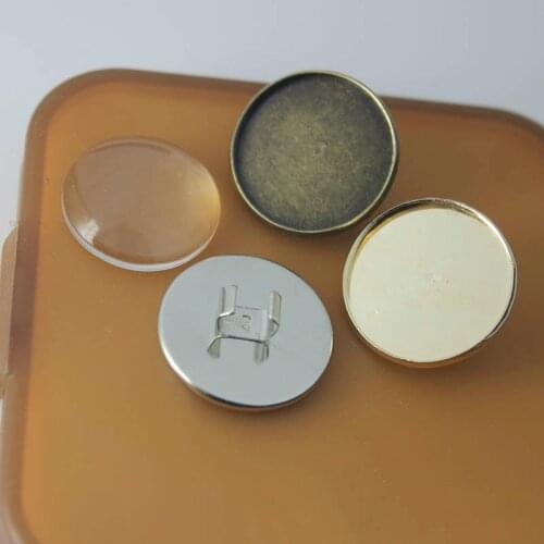 10pcs Hair Band Setting 20/25mm Cabochon Base SIlver Gold Bronze Holder fit Elastic Band Rope for DIY Jewelry Making Accessories